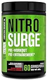 NITROSURGE Pre Workout Supplement - Endless Energy, Instant Strength Gains, Clear Focus, Intense Pumps - Nitric Oxide Booster & Preworkout Powder with Beta Alanine - 60 Servings, Cherry Limeade