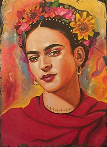 DIY 5D diamante pintura por número kit 5D diamante pintura Frida Kahlo autorretrato bordado punto de cruz manualidades （sin marco （40x50cm