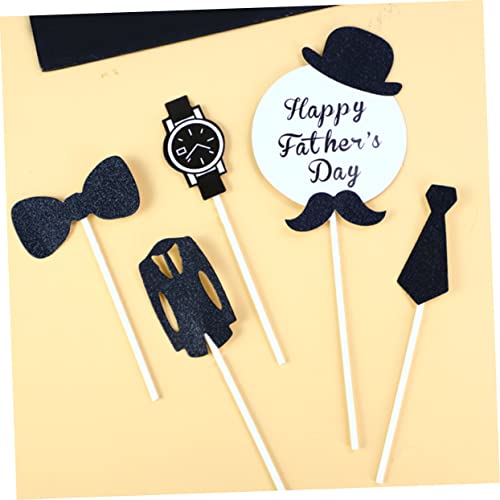 ABOOFAN 33 Pçs Adereços Pretos Cartõezinhos Pai Cartõezinhos Ornamento Camisa Decorações Lembrancinh