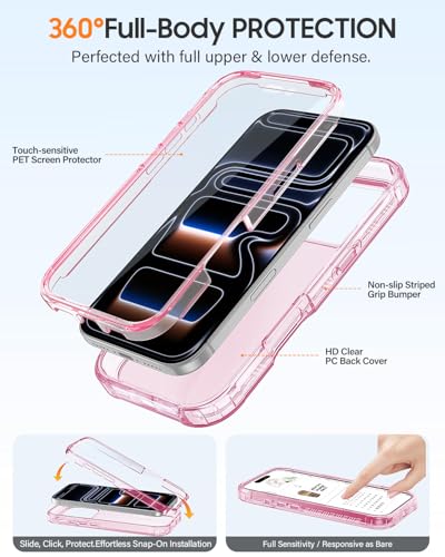 Coque iPhone 17 Pro Max antichoc Lifedance avec protection écran testée 3m - 3