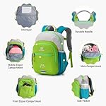SKYSPER Toddler Backpack for Girls Boys Age 2-8, Cute Small Kids Backpack for Preschool Kindergarten and Travel, Green - Image 3