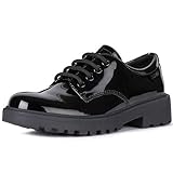 Geox J CASEY GIRL C, School Uniform Shoe, para Girl's, Negro (Black), 36 EU