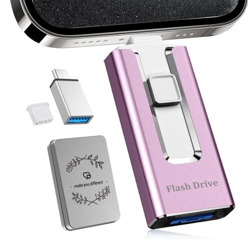 USBメモリ【アプリ不要・スマホから直接保存】iPhone対応 データ移行 4in1（iOS対応/Type-C/USB-A/Micro USB）usbメモリ タイプc対応 USB3.0 高速転送 大容量 フラッシュメモリ 写真・動画バックアップ 外付けストレージ