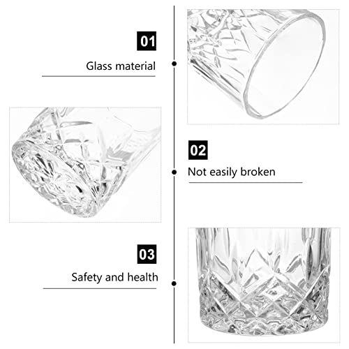 6 Unidades Vidro Óculos De Bar Copos De Uísque Transparentes Óculos Torcidos Taças De Vinho Copos De