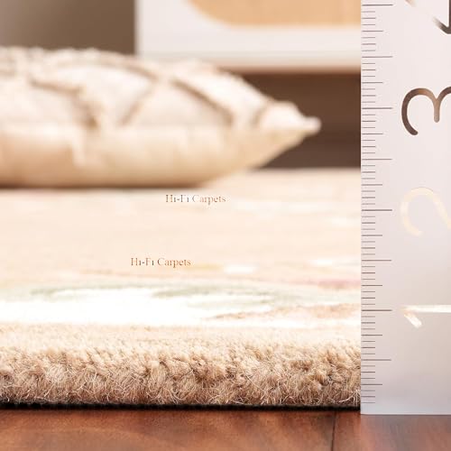 Image of 8x12 Ft Wool Tufted Carpet - Extra Large Handmade Wool Rug for Spacious Bedrooms & Living Rooms