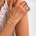 Yatumery Gold Bracelets for Women,3 Piece Classical Stack Bracelet Fashion Adjustable Waterproof Jewelry Birthday Gift Gold Accessories for Women