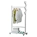HLWAWA Home Furnishing Appendiabiti, in Piedi Multifunzionale di Legno Branch Gancio Ganci Cappello Borsa Vestiti appesi Scarpe Cremagliera del banco Hall (170 Centimetri) Bianco