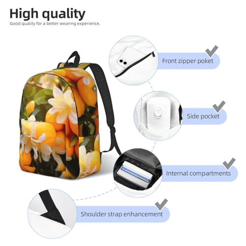Mochila para laptop floral alegre ideal como bolsa de enfermera y campus universitario 5