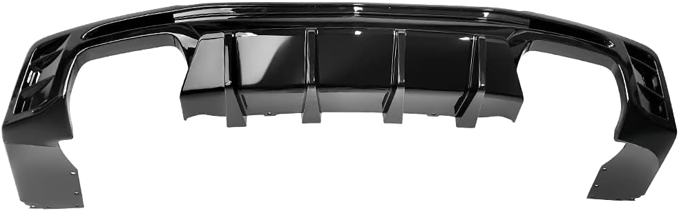 IKON MOTORSPORTS Rear Diffuser Bumper Lip Compatible with 2016-2024 Chevrolet Camaro (Except ZL1 Model), Glossy Black PP Ikon Style 1PC Valance Lower Body Protection Part