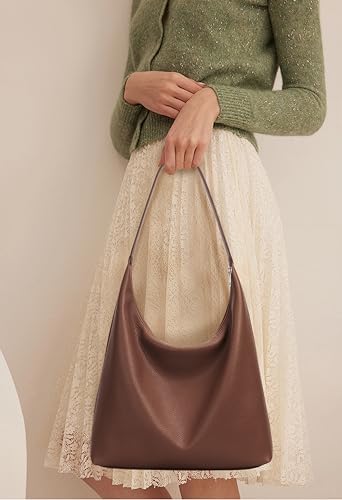 Image of KALIDI Casual Tote Bag Vegan Leather Hobo Zipper Work Bag Weekender Shoulder for Women Shoulder Travel Purse