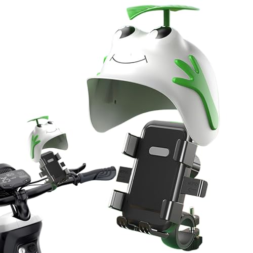 Generico Soporte para teléfono de moto – Base antivibración para casco, soporte para teléfono móvil para moto con parasol – Para la mayoría de smartphones para navegación scooter eléctrico carretera