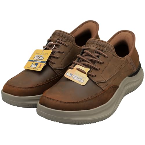 Skechers Uomo Slip-Ins Relaxed Fit: Hasting - Rory Slip-On Shoes In Marrone, Taglia 47.5 - 9