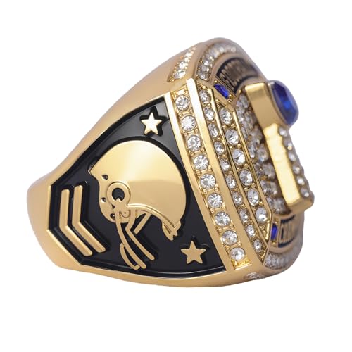 Image of 12 pcs Pack FFT02 6 Styles Football Championship Trophy Ring Champion and Finalist Awards Finger Size 9