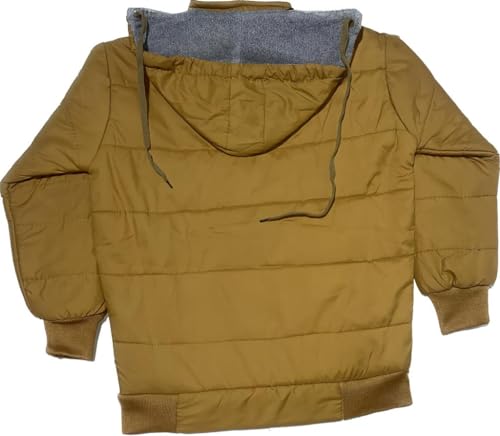 Image of Regular Fit Nylon Simple Design Blend Full Sleeve Winter Jacket for Boys