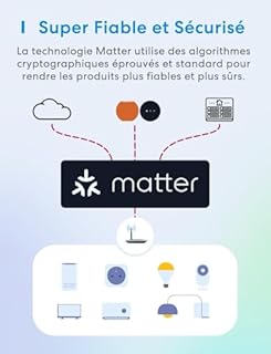 Meross Prise Connectée Matter (Type E), 16A Prise WiFi Compatible avec Apple HomeKit, Alexa, Google Home et Home Assistant, Mesure d'Énergie pour Panneau Solaire Photovoltaïque, 2 Pièces
