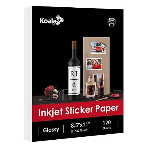 Koala Glossy Sticker Paper And Water-Resistant Matte White Vinyl Sticker Paper For Inkjet Printers #TOP1