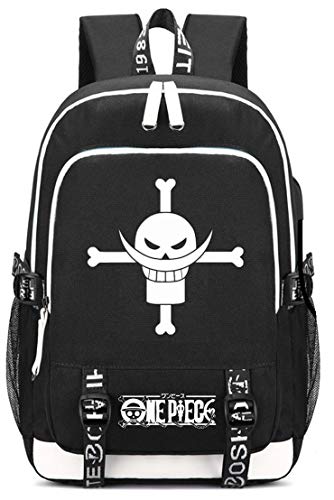 YOYOSHome Luminous Anime One Piece Cosplay Bookbag Daypack Laptop Bag Backpack School Bag with USB Charging Port