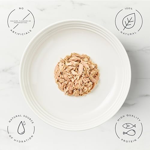 Encore 100% Natural Adult Wet Cat Food Pot, Succulent Tuna with Pacific Crab in Broth 60 g Pot (Pack of 10)