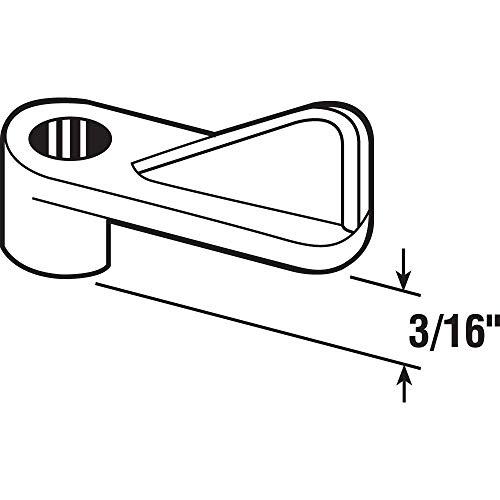 Prime-Line L 5720 Plastic Screen Clips, 3/16 In. Offset, Plastic, Black, With Fasteners (12 Pack) #TOP1