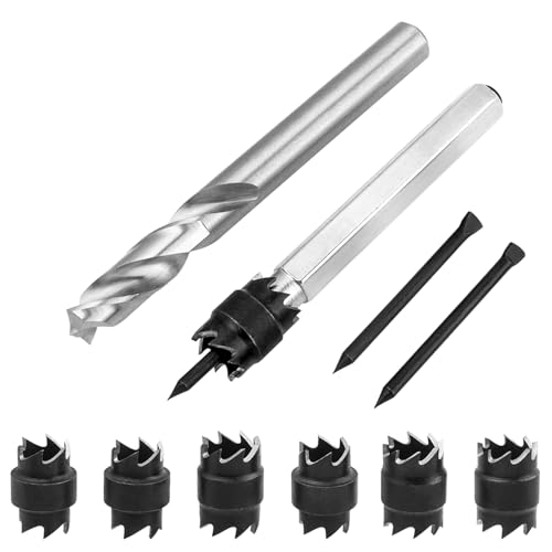 Bestlge Spot Weld Cutter Set, Sheet Metal Hole Cutter, Punch Remover Panel Separator with 3/8'' & 5/16 Hole Tool for Power Drill Spot Welding