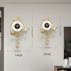 FIXNEO Gold Ginkgo Oversized Wall Clock product photo FIXNEO Gold Ginkgo Oversized Wall Clock product photo
