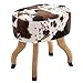 Produktbild Fußhocker, Ottomane Fußstütze Mehrzweck Massivholzrahmen Makeup Hocker Abnehmbar, 3 Farben GAOFENG (Farbe : B, größe : 37x25x45cm)