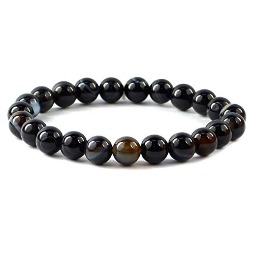 Image of Certified Natural Crystal Stone 8 mm Round Beads Bracelet for Men & Women | Reiki Charged Gemstone Bracelet | Multiple Stone Variants Available