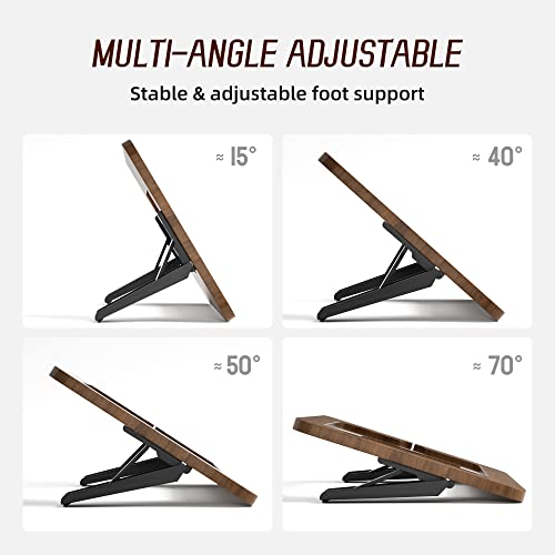 AFOOYO Bamboo Tablet Drawing Stand Tablet Holder - Portable & Adjustable 5 Angles,Laptop Stands Riser,Compatible with 12.9/13 inch iPad Pro-3rd-7th Gen(Walnut Varnish) by AFOOYO - Image 6