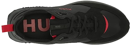 Image of HUGO Mens Running Style Mix Material Sneakers