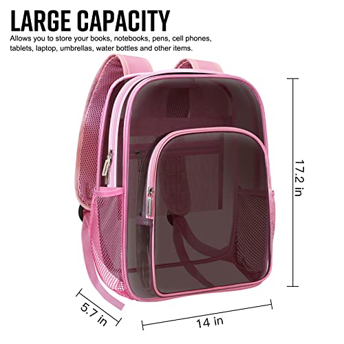 Clear Backpack Heavy Duty Transparent Backpack For Security Travel Work #TOP2
