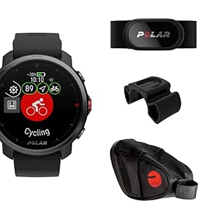 Polar Grit X with H10 Heart Rate Sensor, Wheel Mount and Exclusive Saddle Bag – Outdoor Multisport GPS Smartwatch – Ultra Long Battery Life, Pulse Measurement on Wrist – Wheel Set