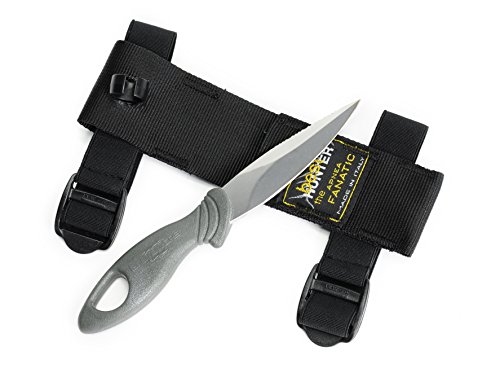 Cuchillo Sub Shogun Best divers KF0309 equipo de submarinismo y funda de goma negra