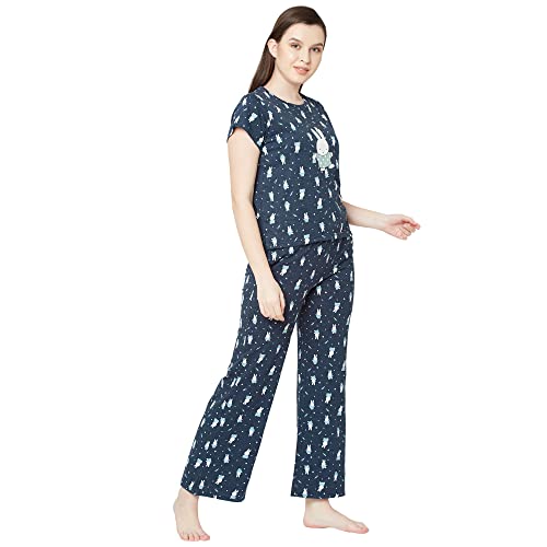 Image of Sweet Dreams Women's Cotton Printed Night Suit Set
