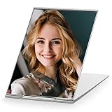 MIRRORNOVA Portable Folding Mirror, Ultra-Slim Durable Makeup Tabletop Mirror for Travel with Alumin