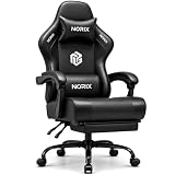 Video Gaming Chair for Adults with Footrest, Ergonomic Computer Chair,Black