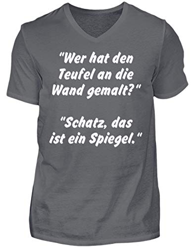 T-Shirt en V pour Homme Qui a mélangée Le Diable au Mur taille XXL