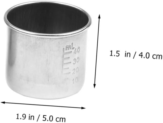 4pcs Stainless Steel Graduated Cups Household Measuring Cup for Medication Portable