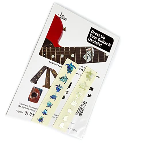 Inlay Sticker Fret Markers For Ukuleles - Sea Turtles/Honus (2 Colours Set) #TOP4