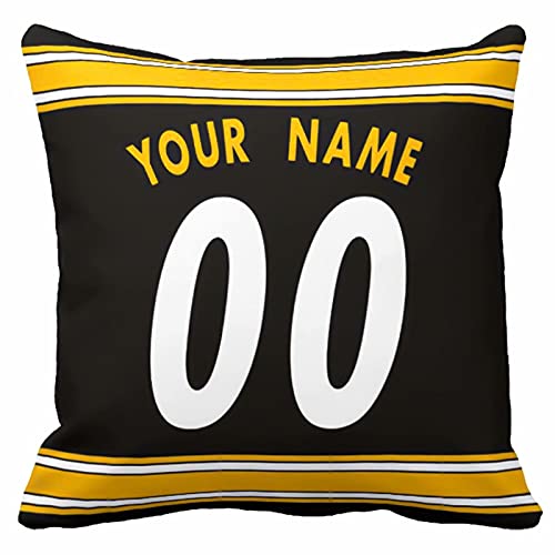 Image of ANTKING Throw Pillow 2 Pack with Custom Name and Number Personalized Gift for Men Women Boys