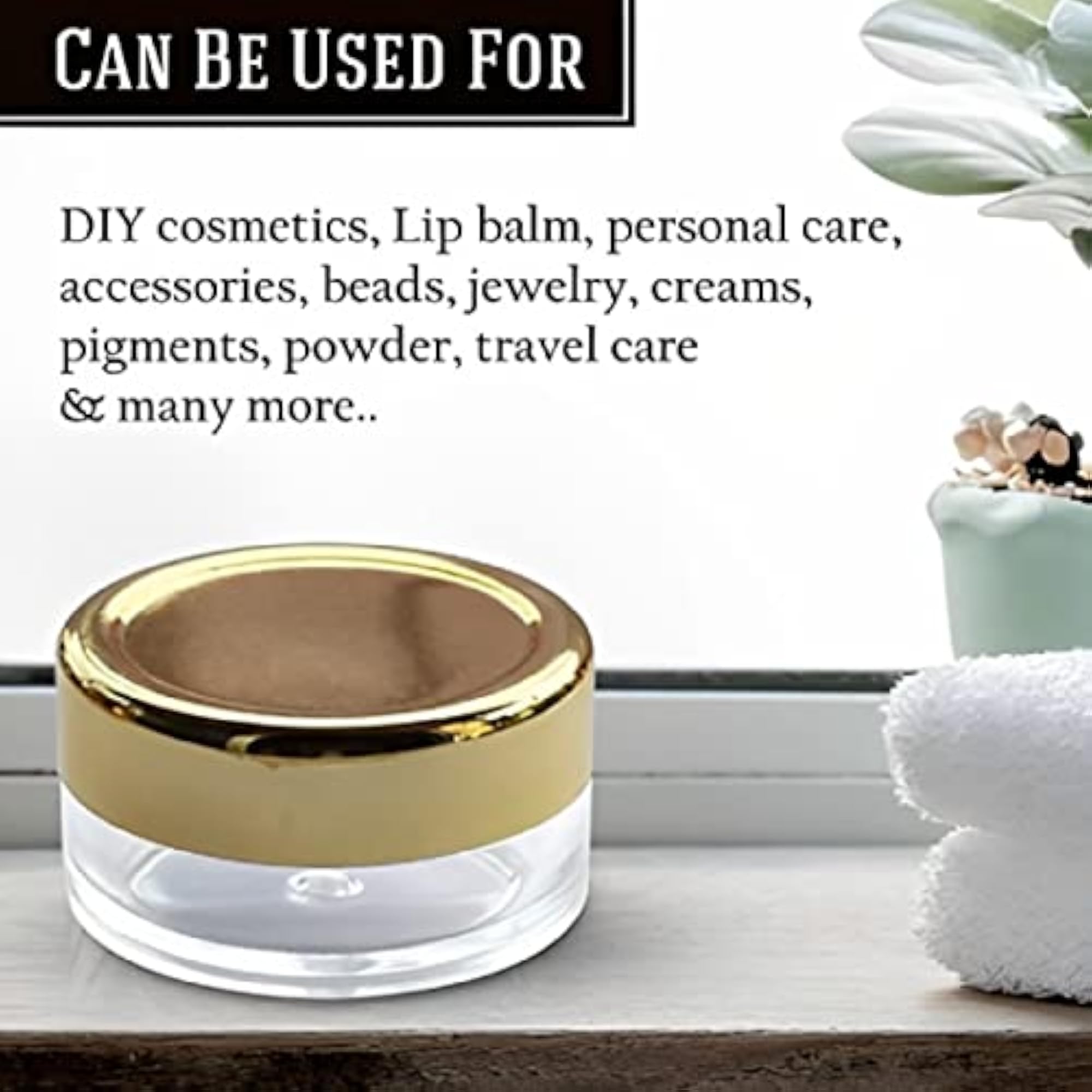Acrylic San Jar Transparent Cosmetic Container - Pack of 400