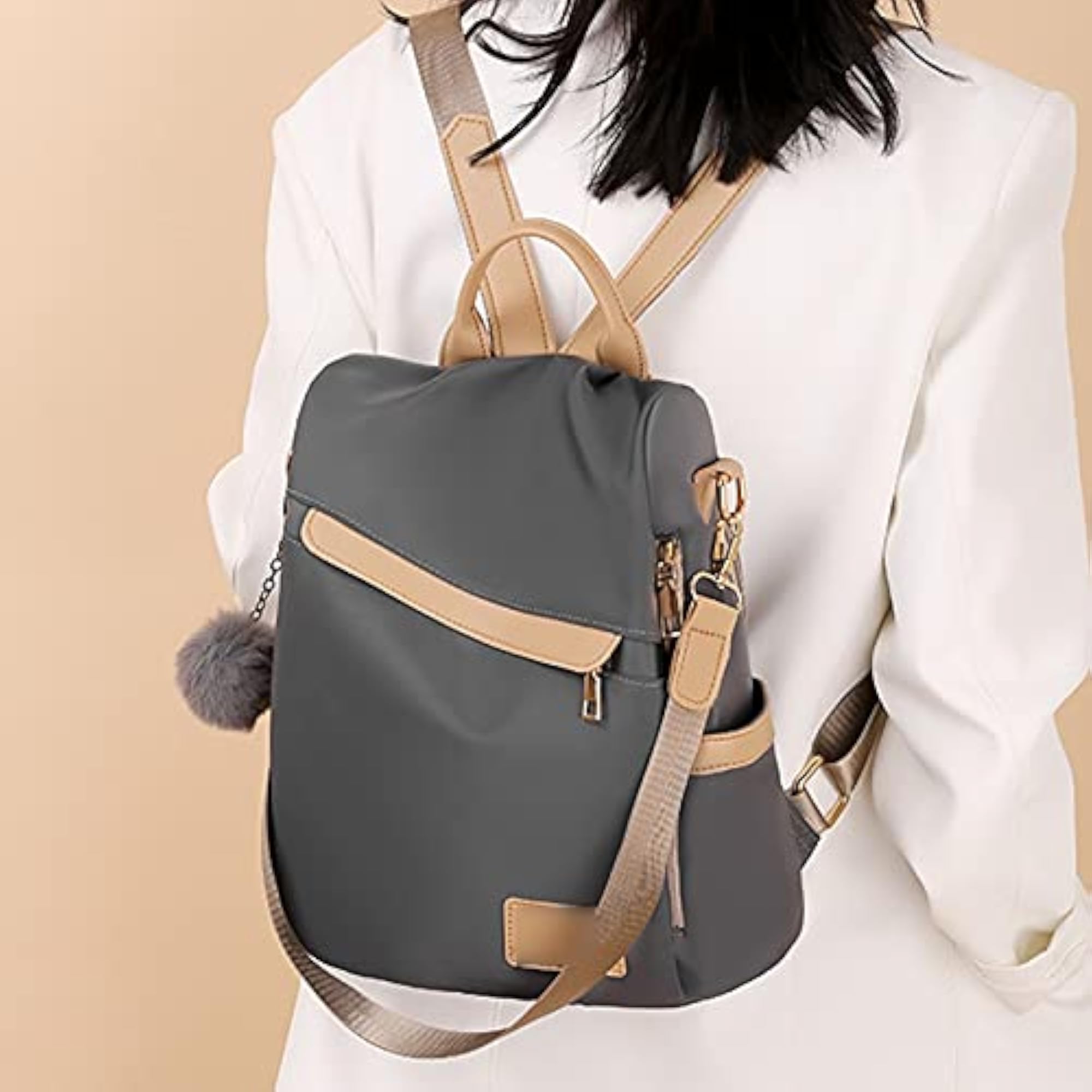 Women's Simple Anti-Theft Travel Backpack, Oxford Cloth