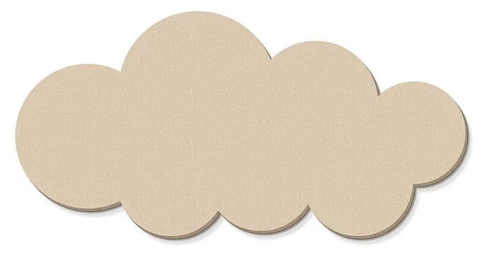 Cloud Shape Bulletin Board,Self Adhesive Corkboard Alternative Felt Memo Board,Home Office Wall Decor,Felt Vision Board for Photos Message (Camel,60x30cm) โ image 1