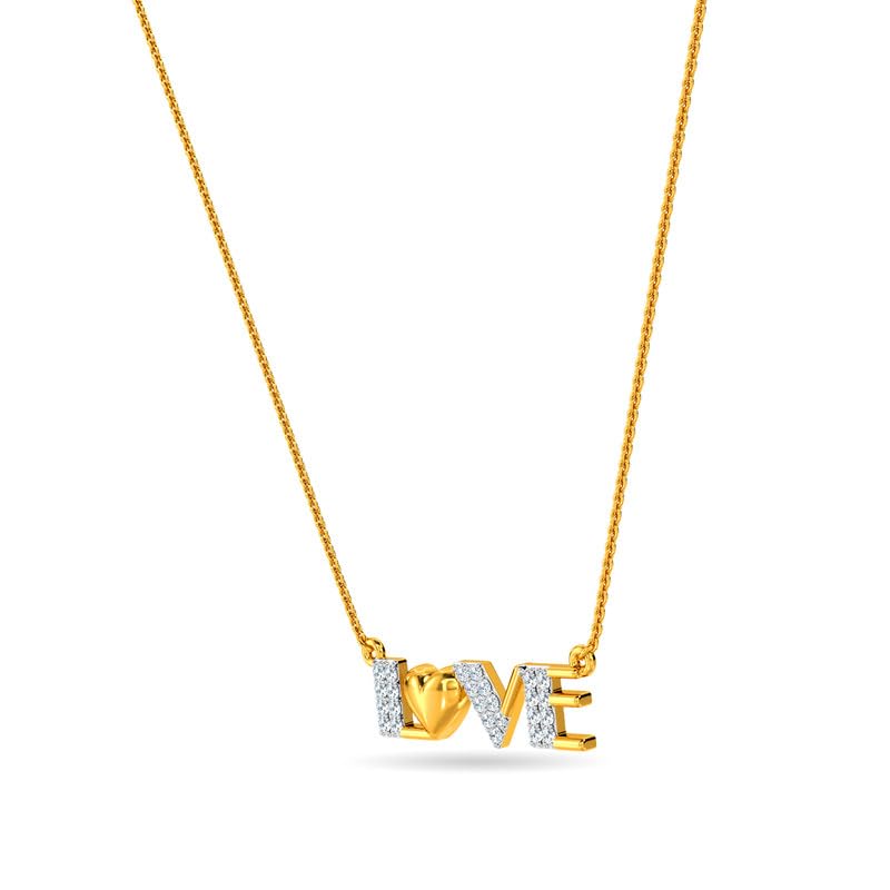 Image of KISNA JEWELS 18K BIS Hallmark Pure Yellow Gold & SI Real Diamond Pendant for Women