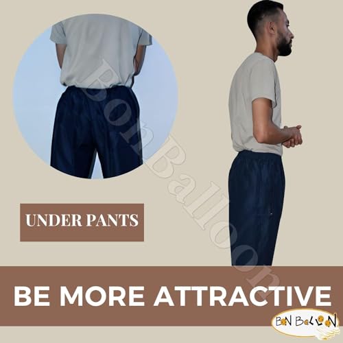 Trousers Men Pants Mens Salwar Serwal Shalwar Wear Egypt Arab Egyptian Islam Islamic Thoub Kaftan Pajamas Waist Pajama Men's Desert Elastic With 1 Pockets (Dark Blue - Size : 24)3