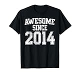 awesome since 2014 gifts 11th birthday 11 year old boy girl maglietta