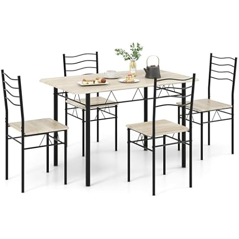 TANGZON 5-Piece Wooden Dining Set Cover