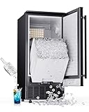 ICEVIVAL Commercial Under Counter Ice Maker with Drain Pump, 80Lbs/24H,Ice Maker Machine with 25Lbs Storage Capacity, Auto-Cleaning, Built-in Freestanding Ice Machine for Home, Cafe, Bar,ETL Certified