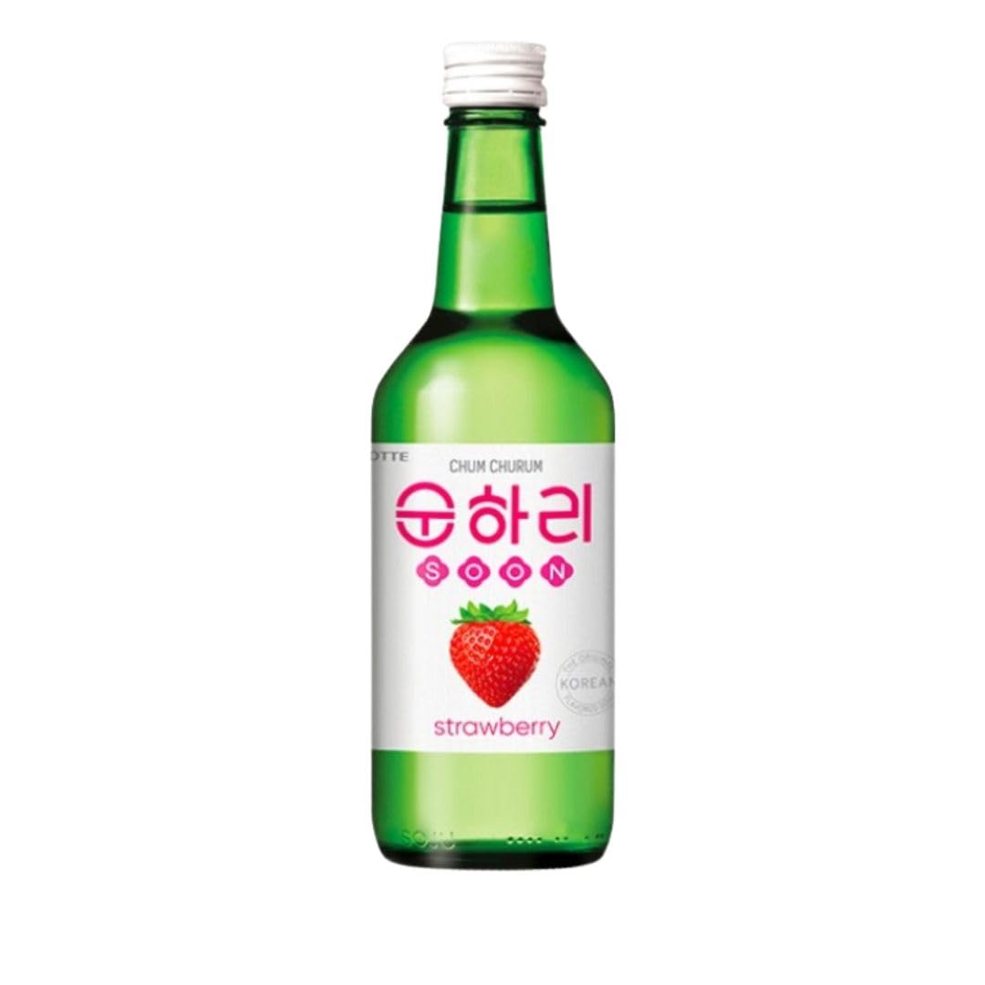 Korean Market | Soju Coreano Sabor Fresa | Chum Churum | 350ml (Alc.12%)