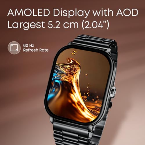 Image of Fastrack Radiant FX2 2.04 inch AMOLED Smart Watch with BT Calling, Voice Assistant, Functional Crown, Metal Alloy Case, 100+ Sports Modes, SpO2, AOD - Smartwatch for Men and Women (Silver)