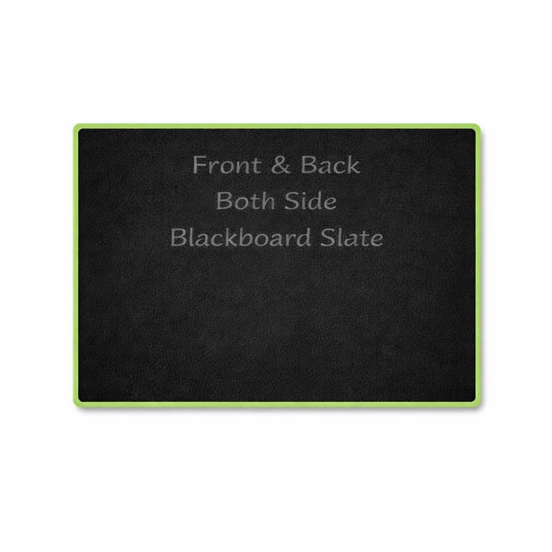 Image of YAJNAS Kids Blackboard Slate Double Sided | 7x9 Inch Chalkboard | Educational Writing Drawing Board | Pre-Writing Learning Toy with Colourful Frame